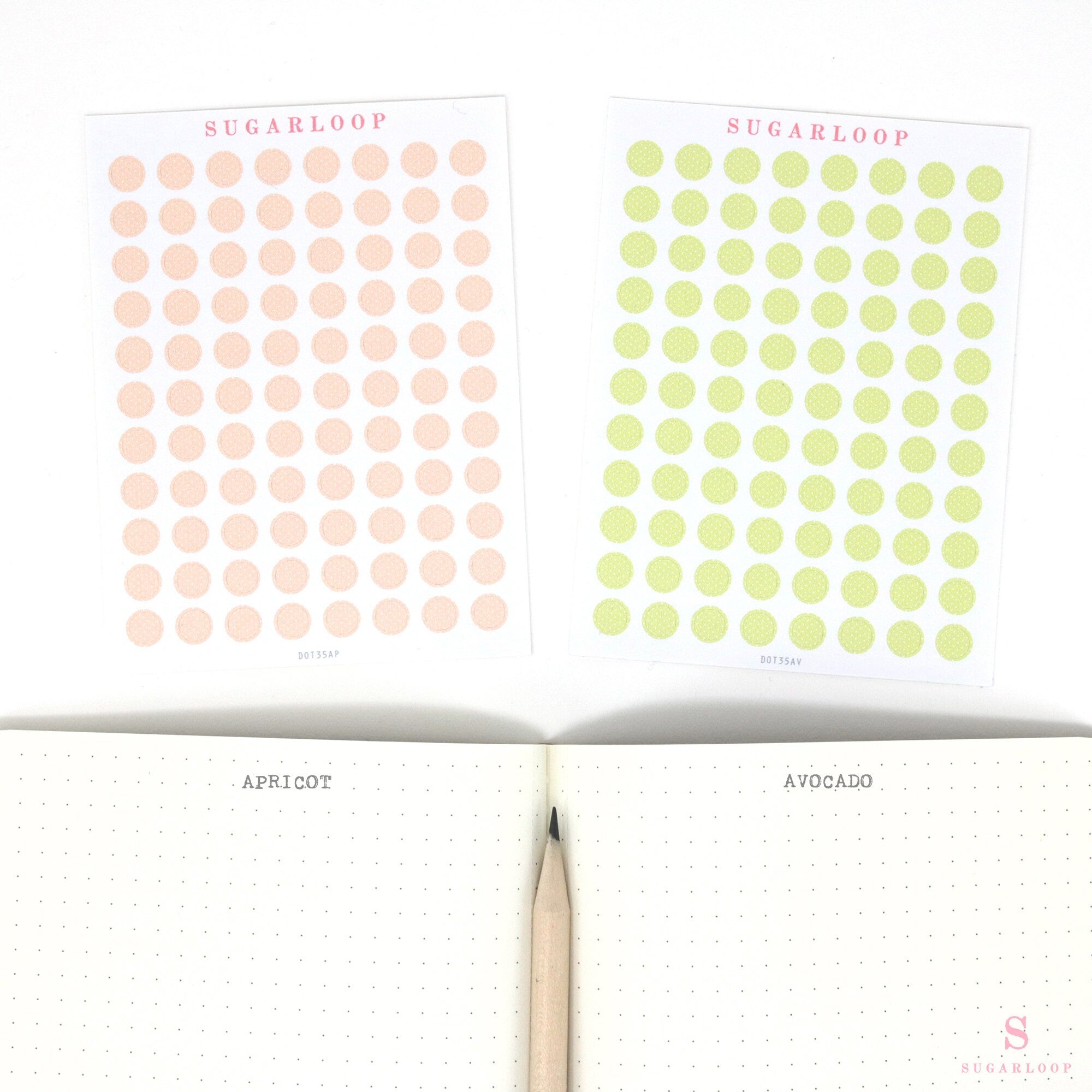 Mini Dot Round Circle Bujo Planner Stickers: 0.25” (6 mm)