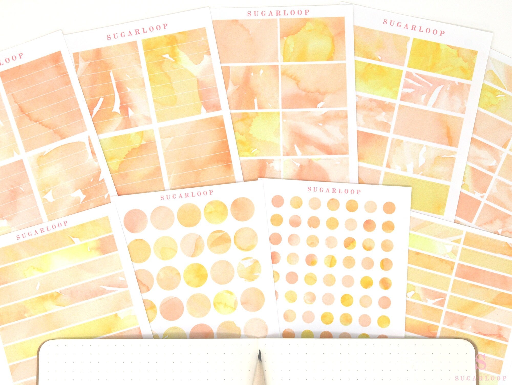 Color Palette Deco Stickers for Journals & Planners: Marigold