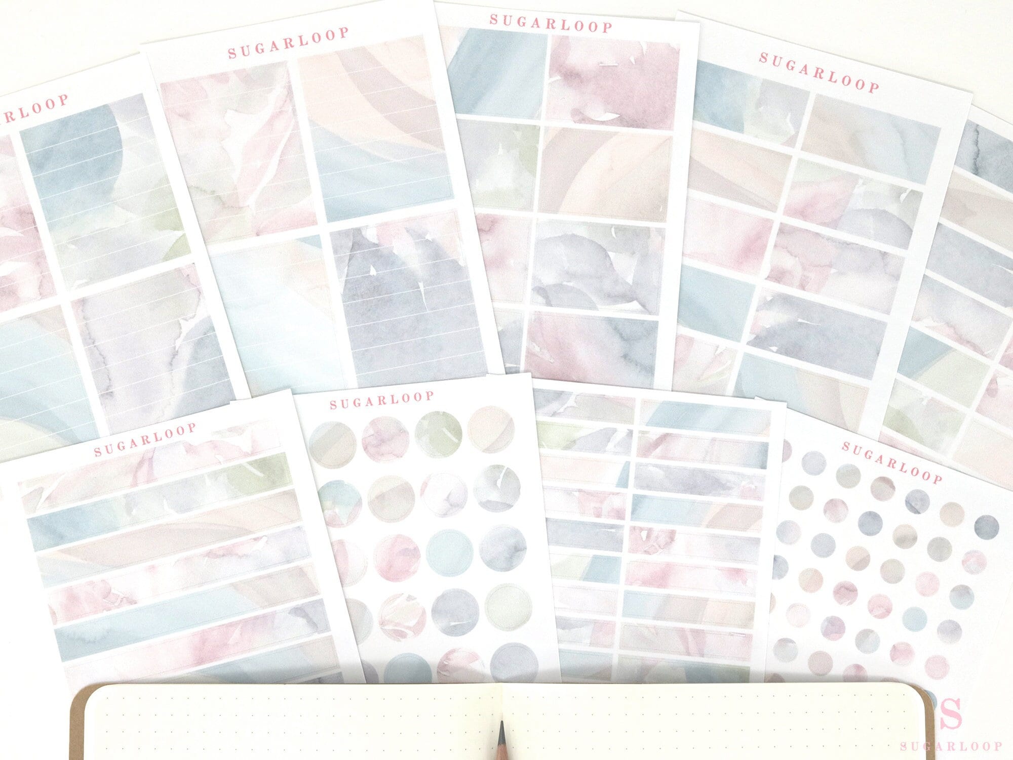 Color Palette Deco Stickers for Journals & Planners: Mesa