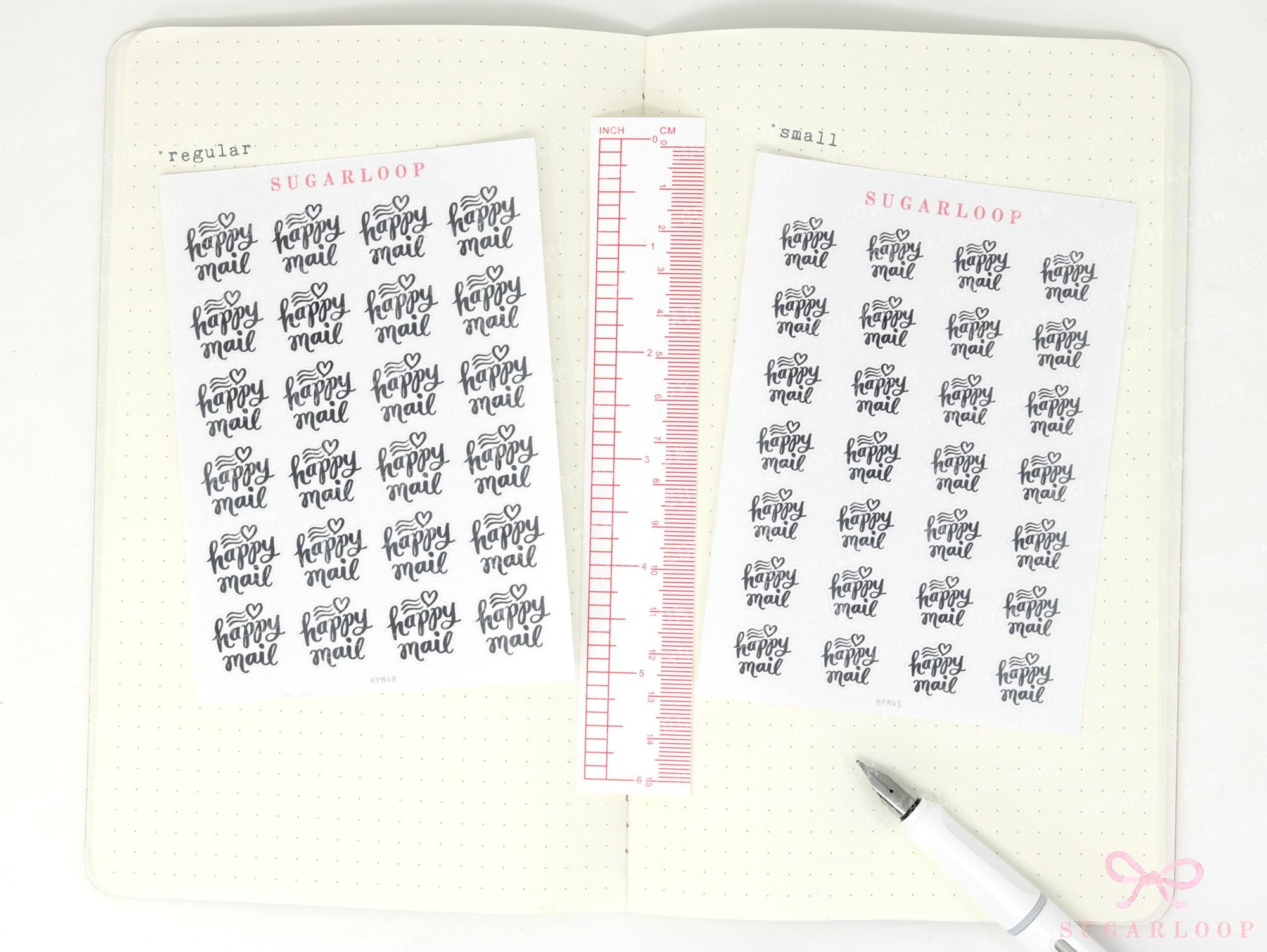 Happy Mail Bujo Planner Stickers: Ink Wash