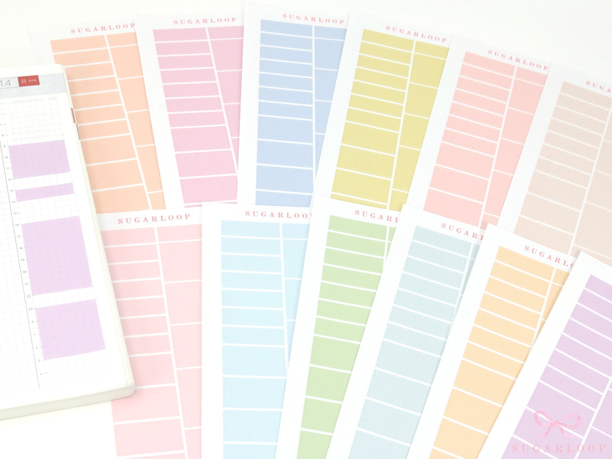 Hobonichi Cousin Hourly Block Stickers