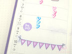 Payday Planner and Journal Stickers: Rainbow Brush Script Dots