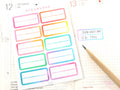 Lined Appointment Label Bujo Planner Stickers: Watercolor