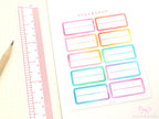 Lined Appointment Label Bujo Planner Stickers: Watercolor