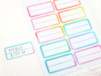 Lined Appointment Label Bujo Planner Stickers: Watercolor