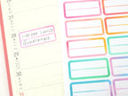 Lined Appointment Label Bujo Planner Stickers: Watercolor