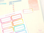 Lined Appointment Label Bujo Planner Stickers: Watercolor
