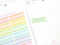 Pastel Sparkly Glitter Quarter Box Label Bujo Planner Stickers:0.5in (12 mm) Tall