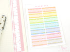Pastel Sparkly Glitter Quarter Box Label Bujo Planner Stickers:0.5in (12 mm) Tall