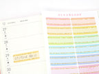 Pastel Sparkly Glitter Quarter Box Label Bujo Planner Stickers:0.5in (12 mm) Tall