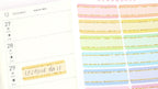 Pastel Sparkly Glitter Quarter Box Label Bujo Planner Stickers:0.5in (12 mm) Tall