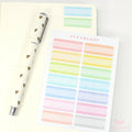 Pastel Polka Dot Quarter Box Label Bujo Planner Stickers: 0.5in (12 mm) Tall