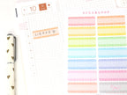 Pastel Polka Dot Quarter Box Label Bujo Planner Stickers: 0.5in (12 mm) Tall