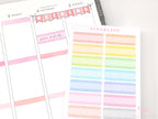 Pastel Polka Dot Quarter Box Label Bujo Planner Stickers: 0.5in (12 mm) Tall