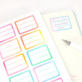 Lined Appointment Label Bujo Planner Stickers: Watercolor