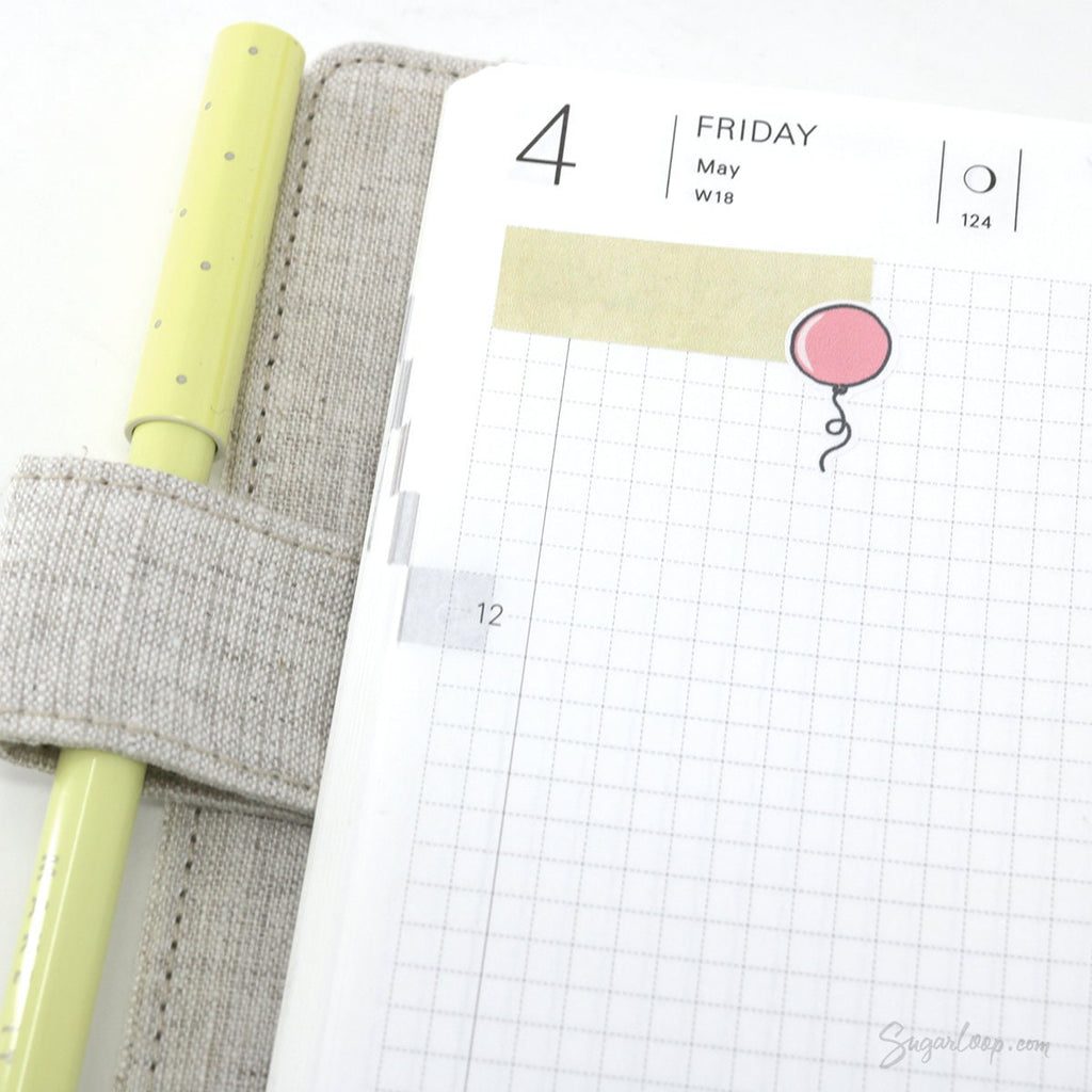 Watercolor Wash Quarter Box Flag Label Bujo Planner Stickers: 0.5in (12 mm) Tall