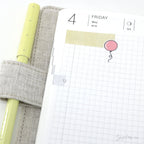 Watercolor Wash Quarter Box Flag Label Bujo Planner Stickers: 0.5in (12 mm) Tall