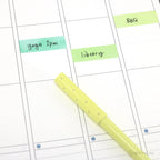 Watercolor Wash Quarter Box Flag Label Bujo Planner Stickers: 0.5in (12 mm) Tall