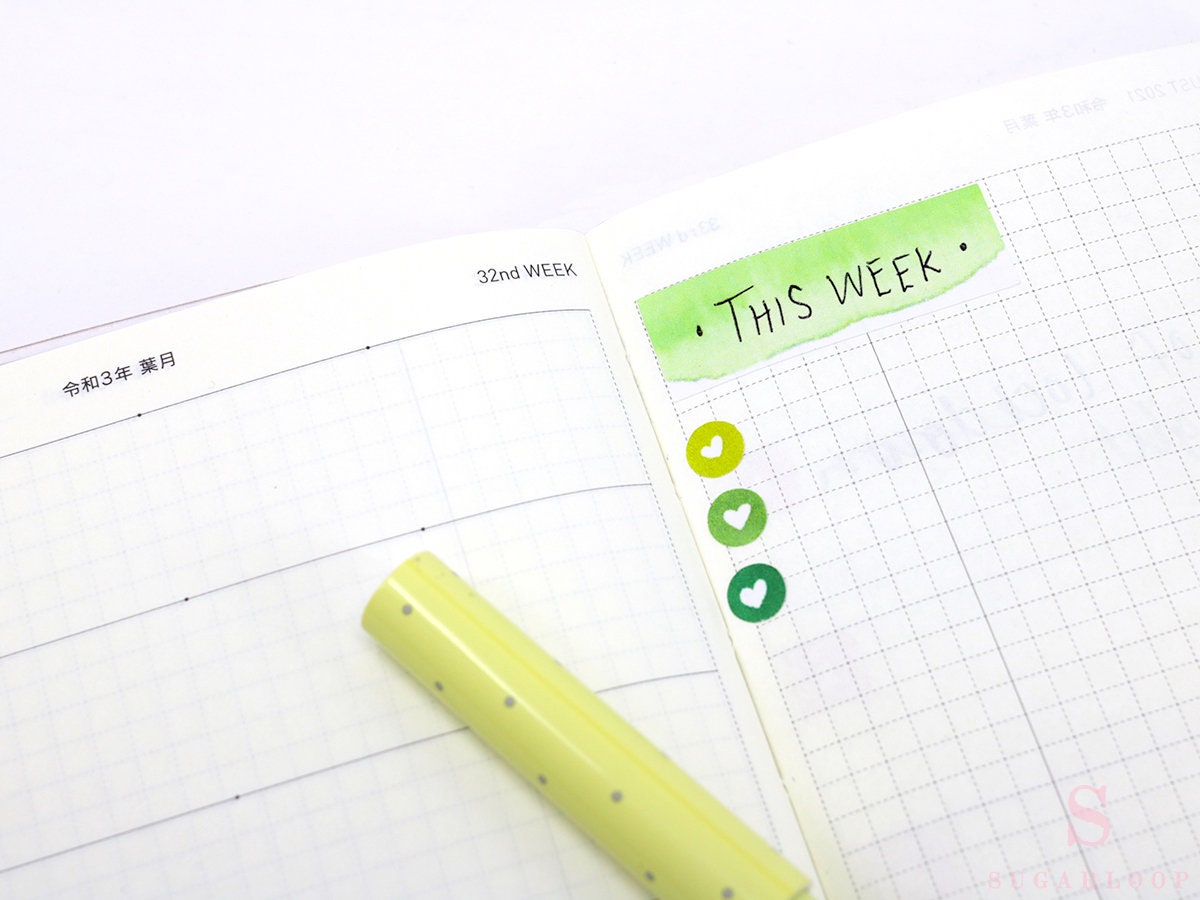 Watercolor Appointment Stickers Quarter Box Label Bujo Planner Stickers:0.5in (12 mm) Tall
