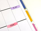 Watercolor Appointment Stickers Quarter Box Label Bujo Planner Stickers:0.5in (12 mm) Tall