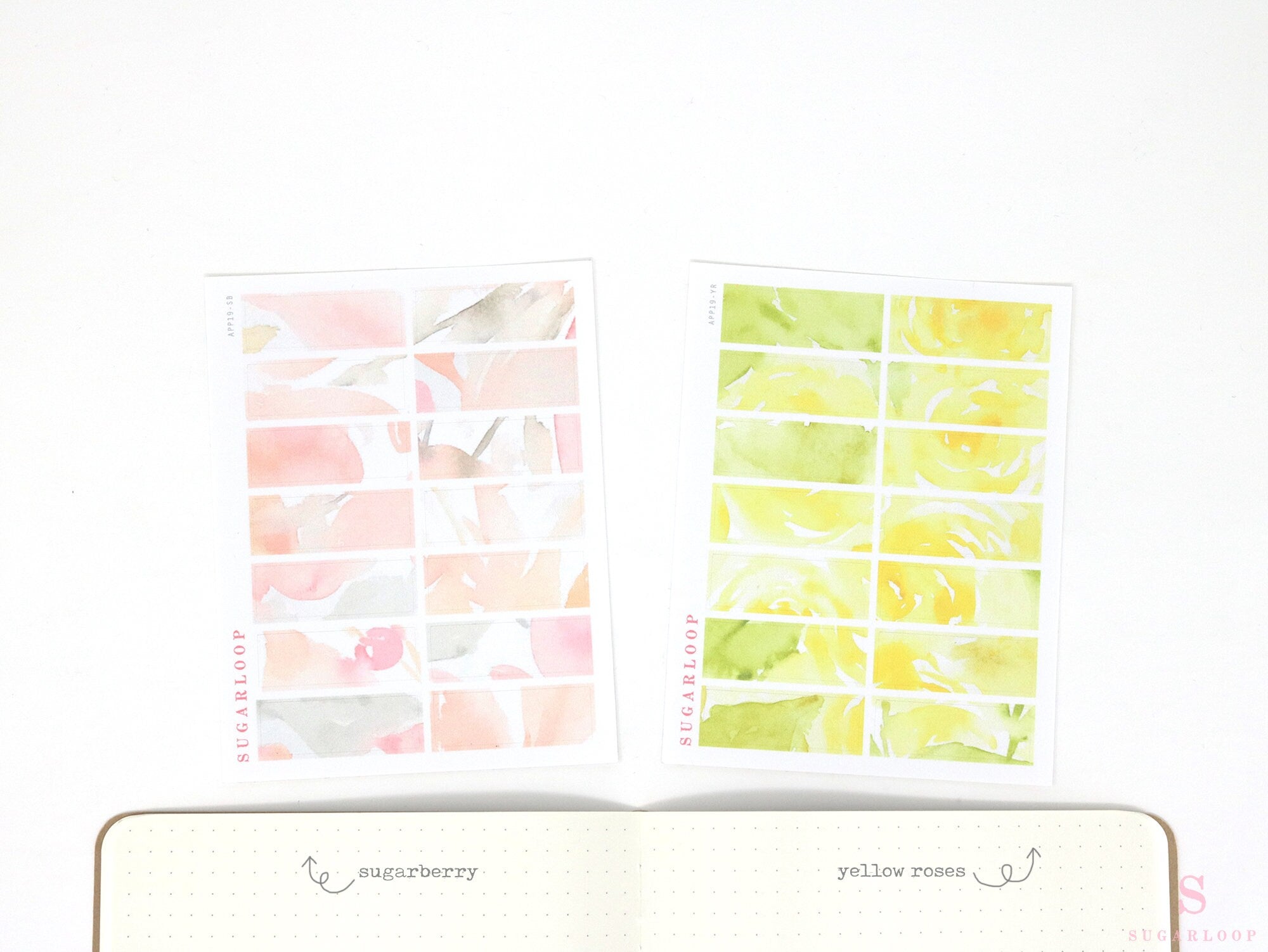 Quarter Box Bujo Planner Stickers: 1.5 in (38 mm) x 0.5 in (12 mm)