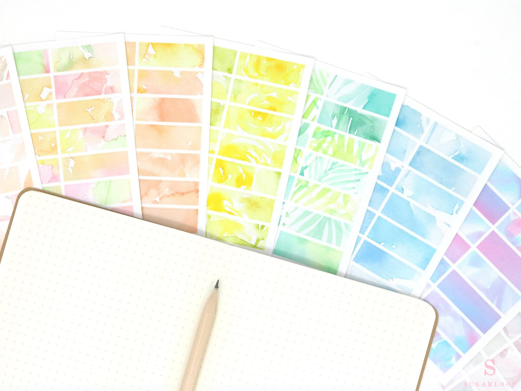 Quarter Box Writable Planner Stickers, 1.5 x 0.5