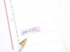Quarter Box Bujo Planner Stickers: 1.5 in (38 mm) x 0.5 in (12 mm)