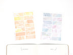 Quarter Box Bujo Planner Stickers: 1.5 in (38 mm) x 0.5 in (12 mm)