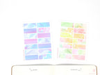 Quarter Box Bujo Planner Stickers: 1.5 in (38 mm) x 0.5 in (12 mm)