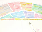 Watercolor Wash 40mm x 10mm Flag Label Hobonichi & Bujo Planner Stickers