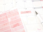 Watercolor Wash 40mm x 10mm Flag Label Hobonichi & Bujo Planner Stickers