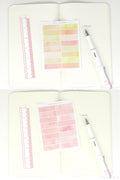 Quarter Box Planner Stickers for Dot Grid Journals: 40mm wide x 10 mm high