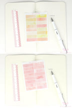 Watercolor Wash 40mm x 10mm Flag Label Hobonichi & Bujo Planner Stickers