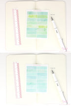 Watercolor Wash 40mm x 10mm Flag Label Hobonichi & Bujo Planner Stickers