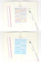 Watercolor Wash 40mm x 10mm Flag Label Hobonichi & Bujo Planner Stickers