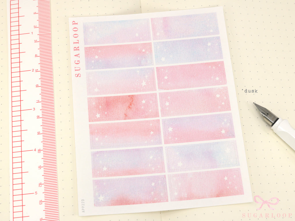 Moon & Stars Quarter Box Planner Stickers, 0.5 in