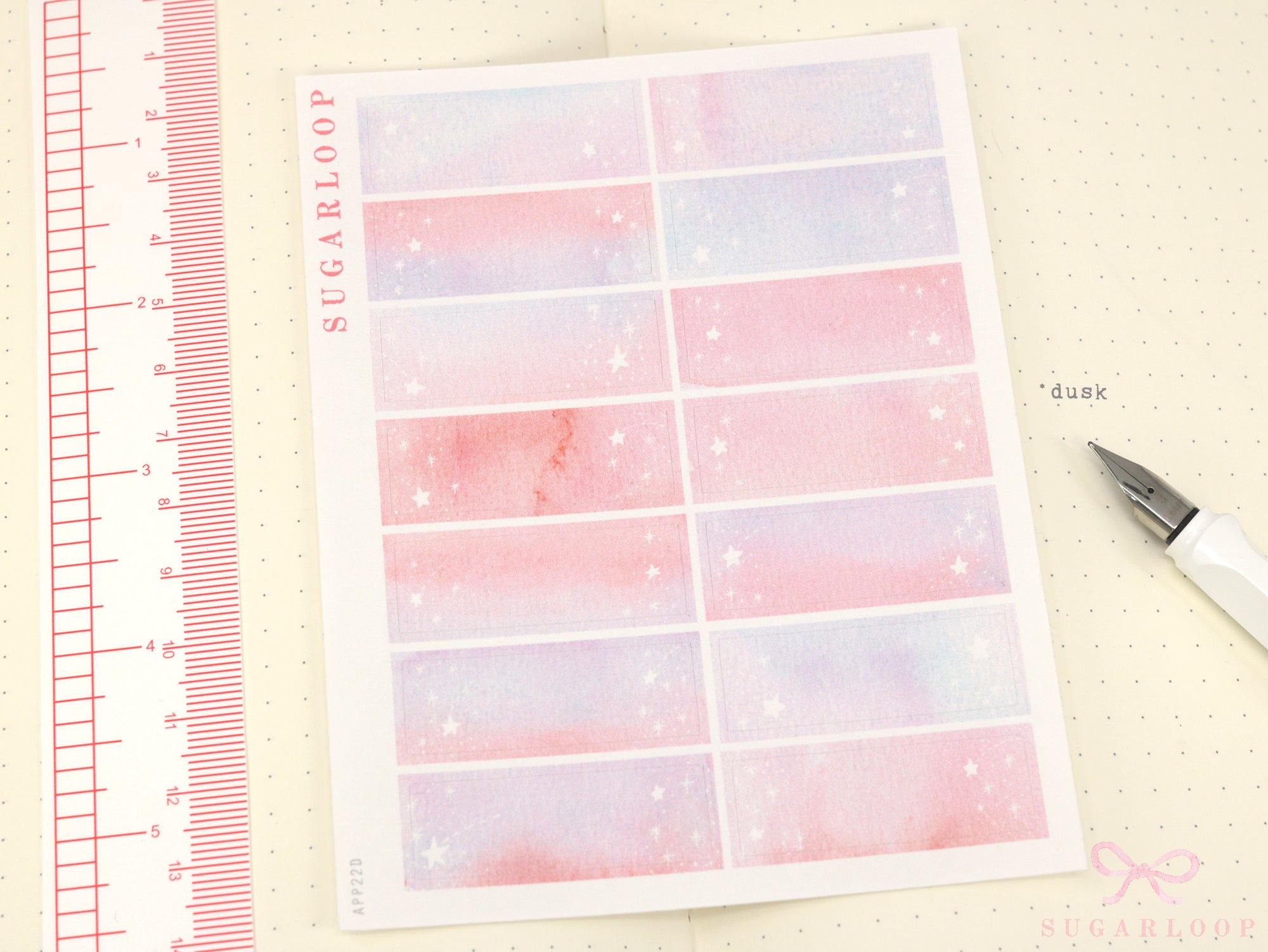 Moon & Stars Quarter Box Planner Stickers, 0.5 in