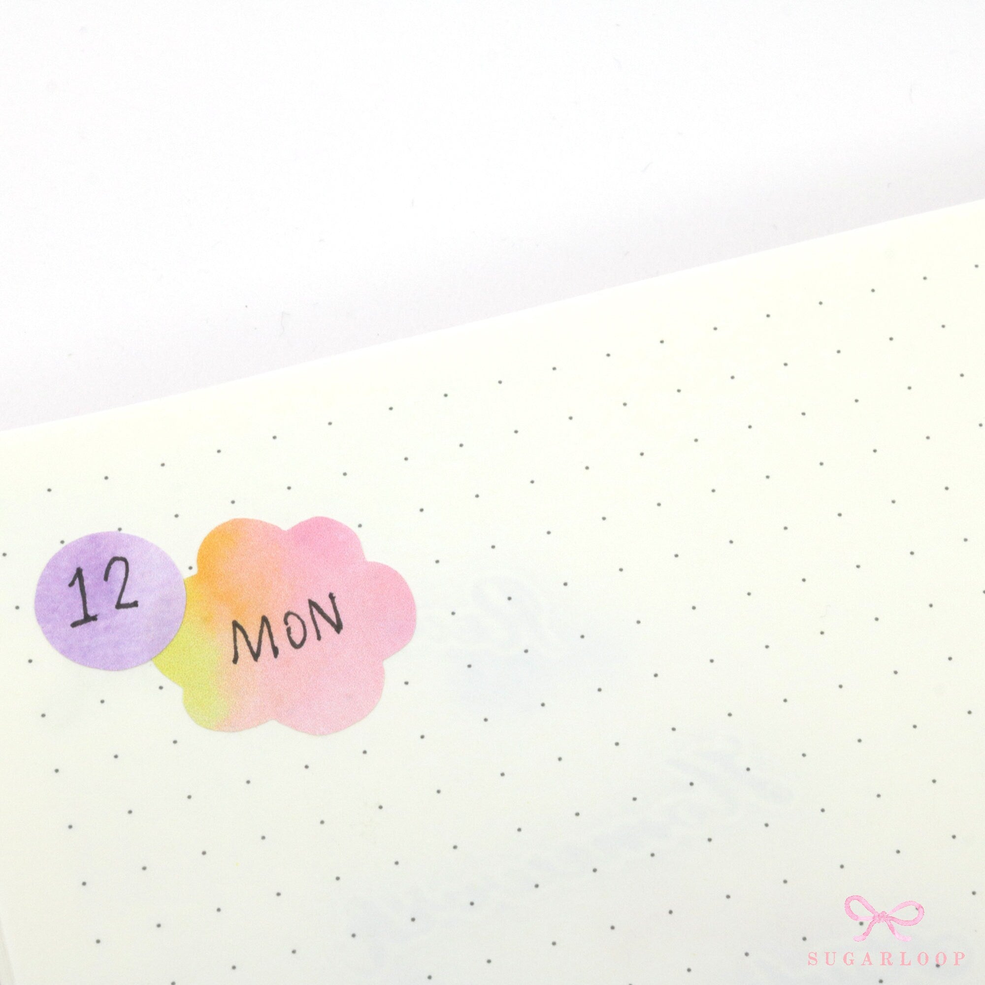 Watercolor Appointment Cloud Bujo Planner Stickers