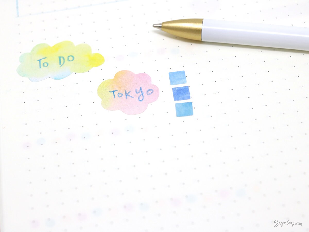 Watercolor Appointment Cloud Bujo Planner Stickers