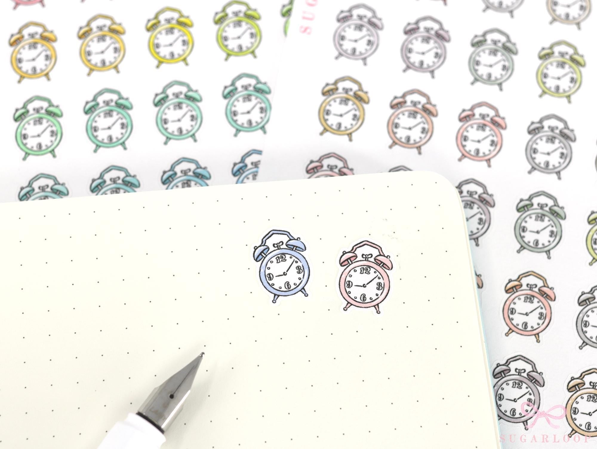 Time Alarm Clock Bujo & Planner Stickers
