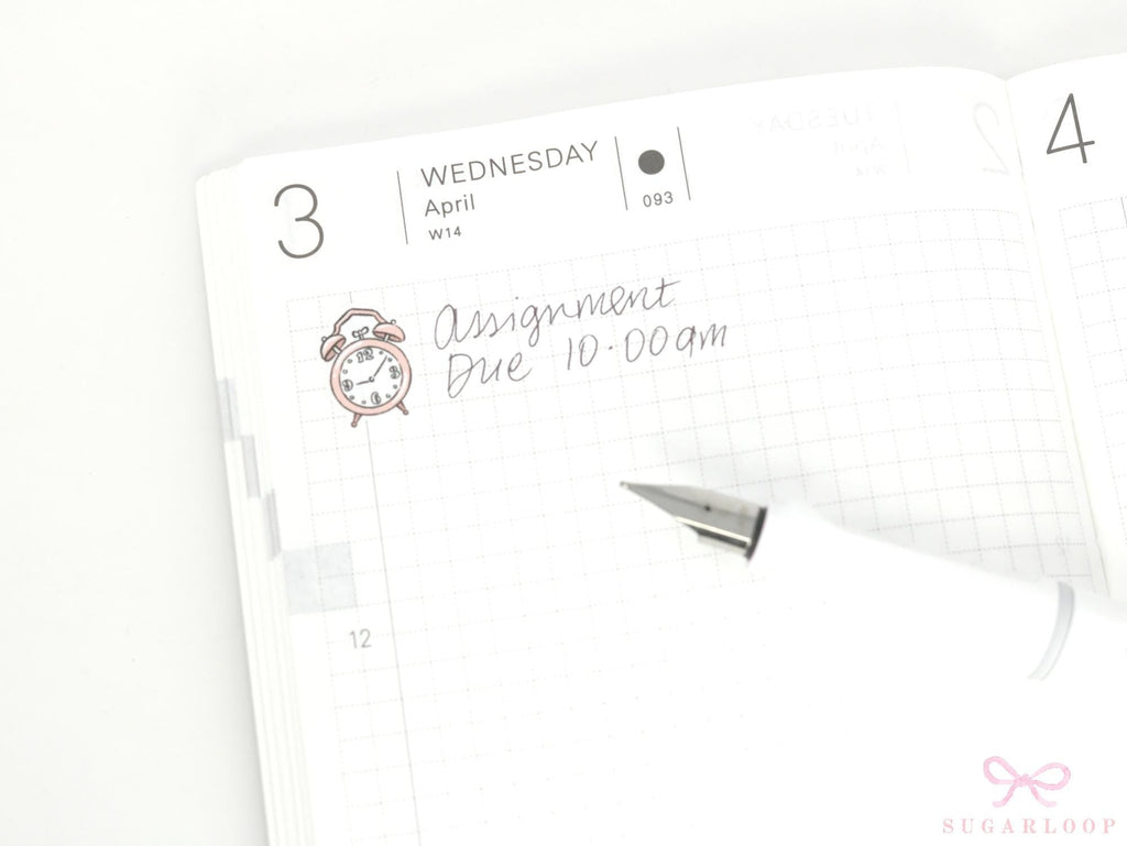 Time Alarm Clock Bujo & Planner Stickers