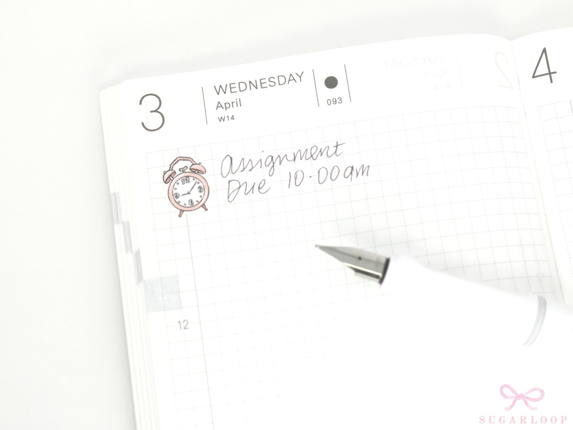 Time Alarm Clock Bujo & Planner Stickers