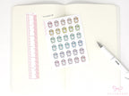Time Alarm Clock Bujo & Planner Stickers