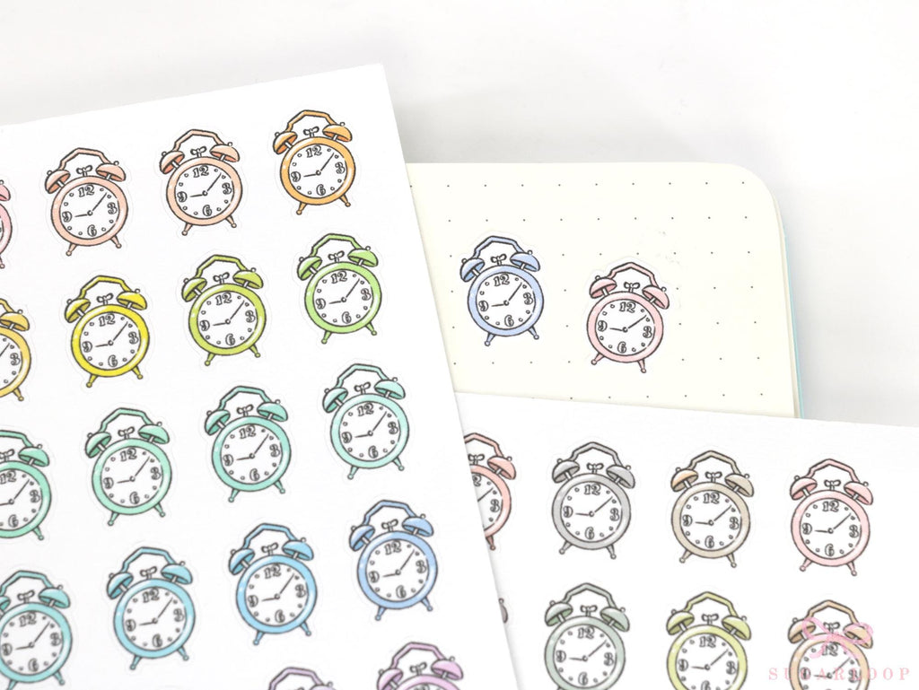 Time Alarm Clock Bujo & Planner Stickers