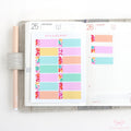 Watercolor Modern Floral Appointment Stickers Quarter Box Label Bujo Planner Stickers: 0.5in (12 mm) Tall