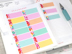 Watercolor Modern Floral Appointment Stickers Quarter Box Label Bujo Planner Stickers: 0.5in (12 mm) Tall