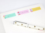 Watercolor Modern Floral Appointment Stickers Quarter Box Label Bujo Planner Stickers: 0.5in (12 mm) Tall