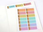 Pastel Header Quarter Box Label Bujo Journal Planner Stickers:0.5in (12 mm) Tall