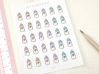 Baby Milk Bottle Care Feeding Tracker Bujo Planner Stickers Rainbow Doodles: 0.6in (15 mm) Tall