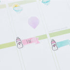 Baby Milk Bottle Care Feeding Tracker Bujo Planner Stickers Rainbow Doodles: 0.6in (15 mm) Tall